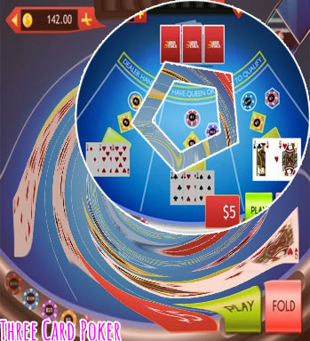 3 card poker casino game